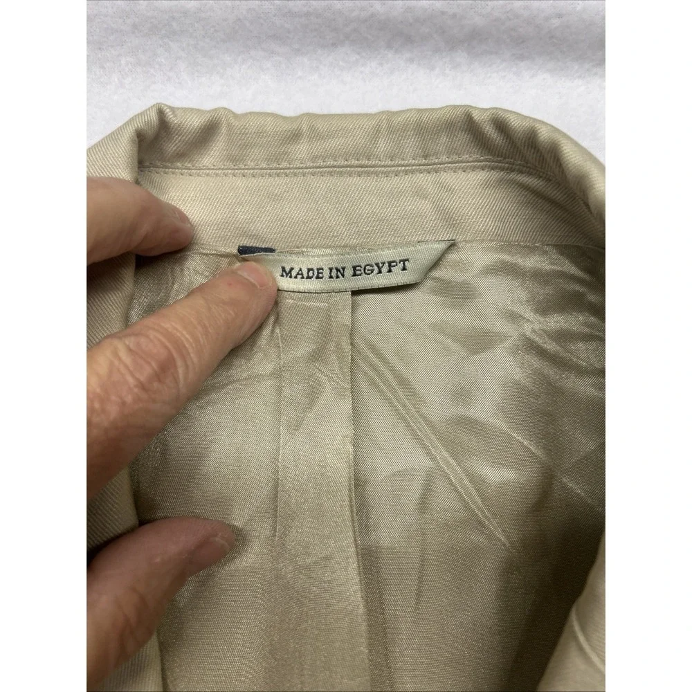 Banana Republic Beige Cotton Linen Blazer Two Button Two Vent‎ 32S